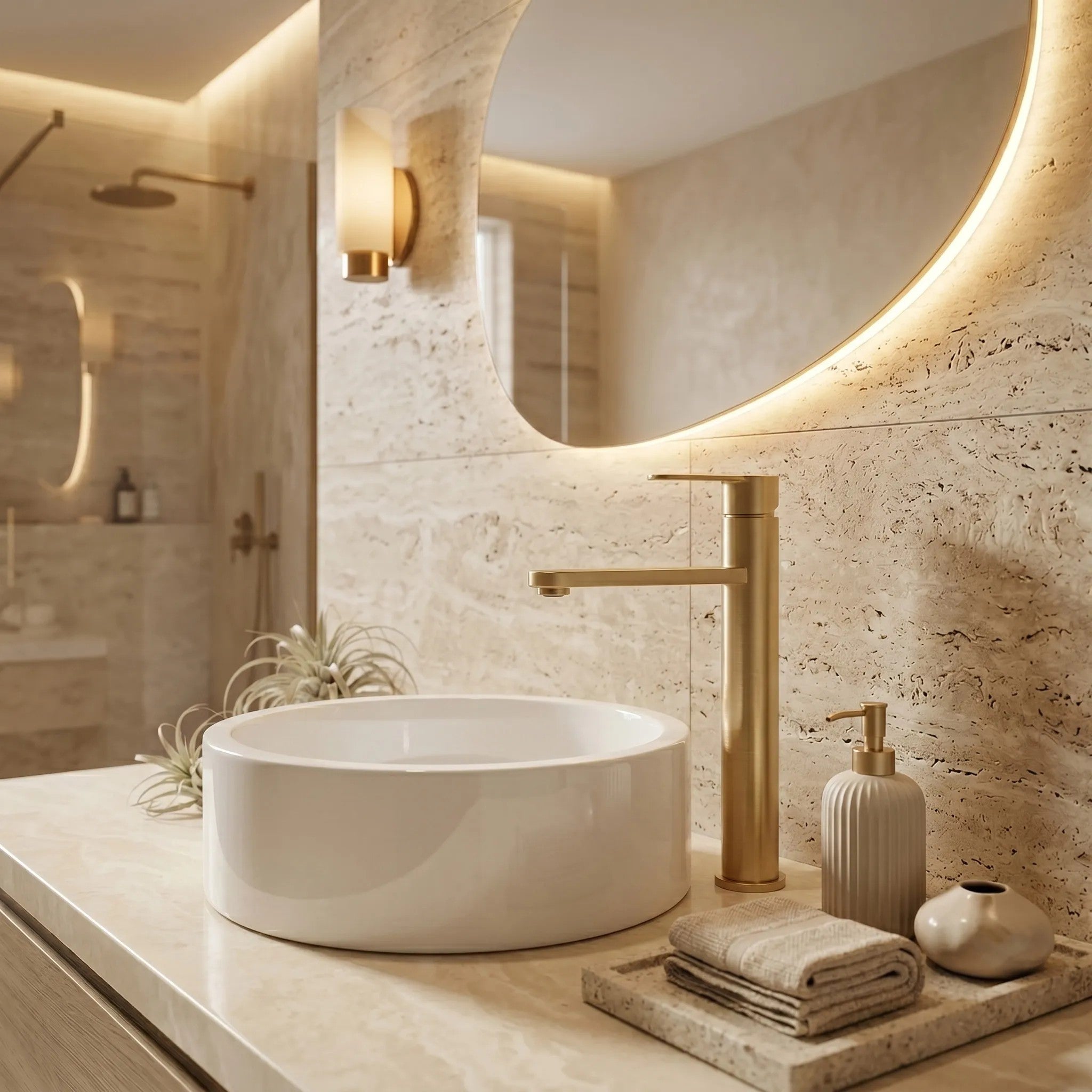 Kúpeľňová batéria Rea Arcos Brush Gold  6