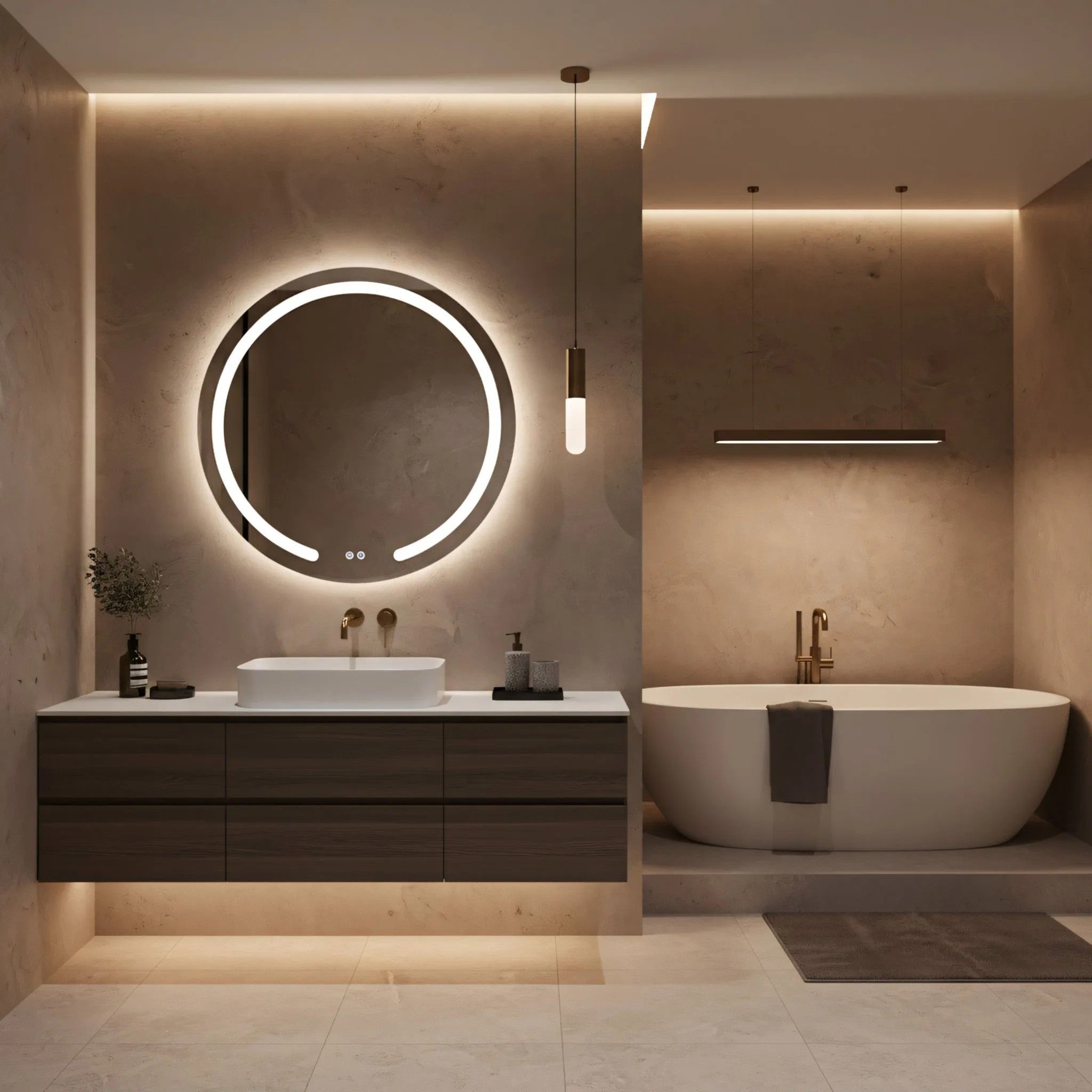 Zrkadlo LED 100cm Modern  6