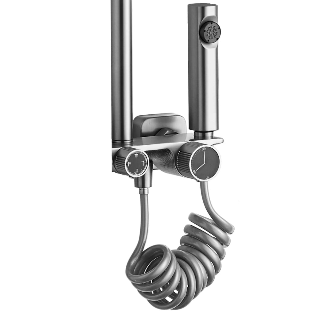 Sprchový set REA HELIX  Nickel Brush INOX  6