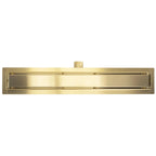 Odtokový žľab Rea Neox brush gold 50  6