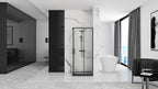 Sprchovací kút REA PUNTO 80x80 - čierny S detským bazénom Savoy 6