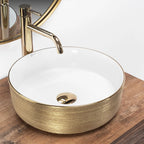 Umývadlo na dosku Rea Sami White Brush Gold  6
