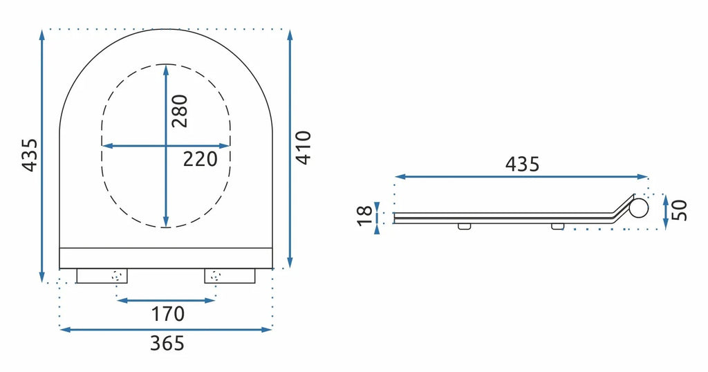Toilet seat CARLO GRANIT SHINY DUROPLAST SLIM  6