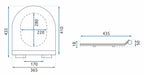 Toilet seat CARLO GRANIT SHINY DUROPLAST SLIM  6