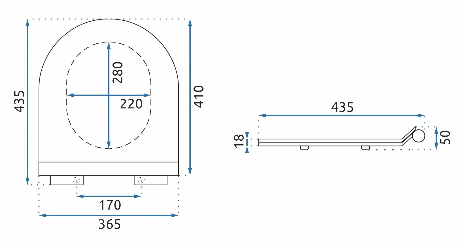 Toilet seat CARLO GRANIT SHINY DUROPLAST SLIM  6