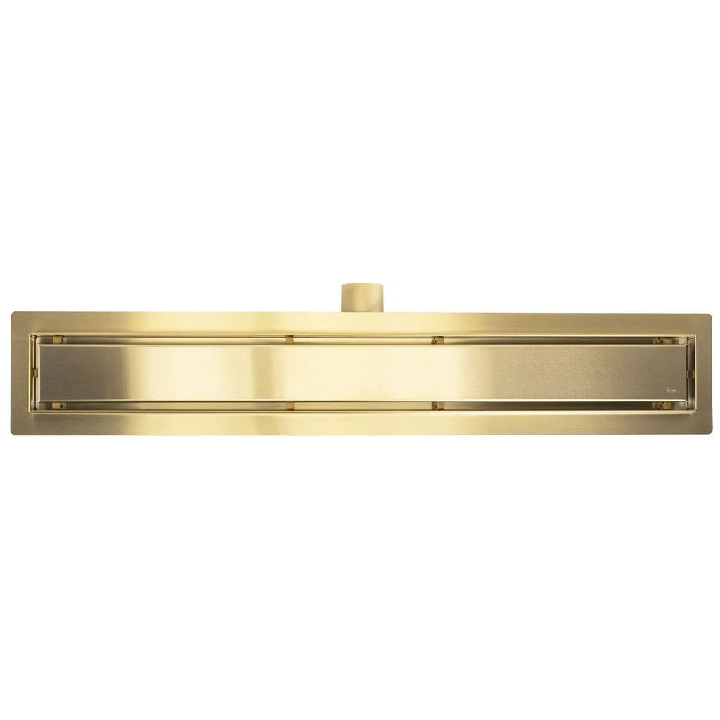 Odtokový žľab Rea Neox brush gold 80  6