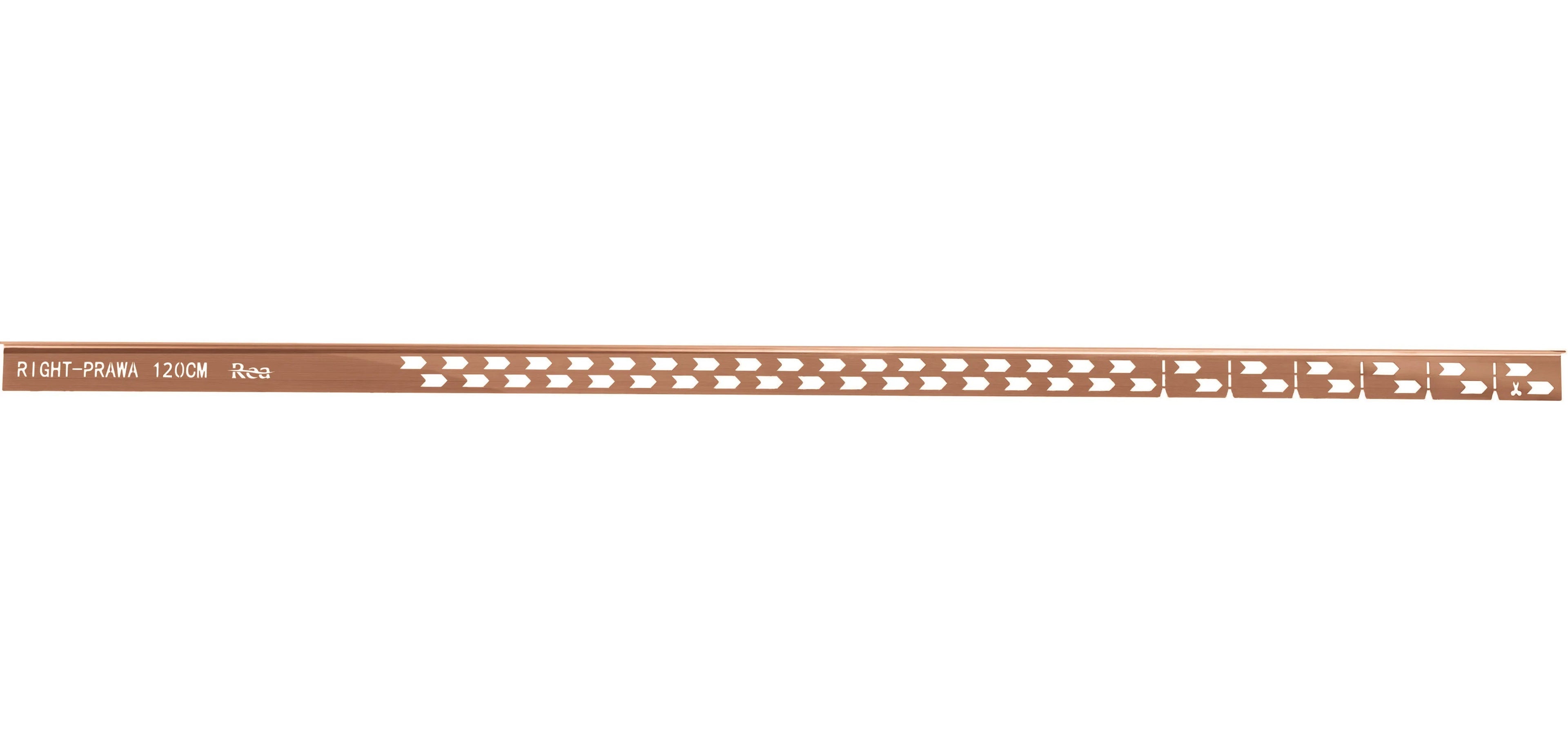 Spádová lišta sprchovej vaničky 120 cm Brush Copper ľavy 6