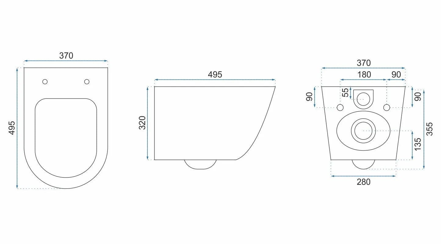 Sada: WC Závesná misa CARLO Flat + Závesný Bidet CARLO MINI - Zlatá-biela  6