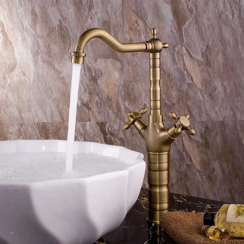 Kuchynská  Kúpeľňová batéria Rea Rustico antique gold  6