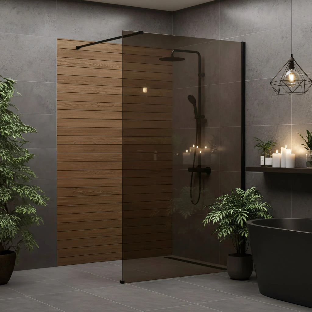 Sprchová zástena Rea Flexi Brown/ Black 80  6
