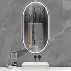 Zrkadlo LED OVL 50x100cm Black  6