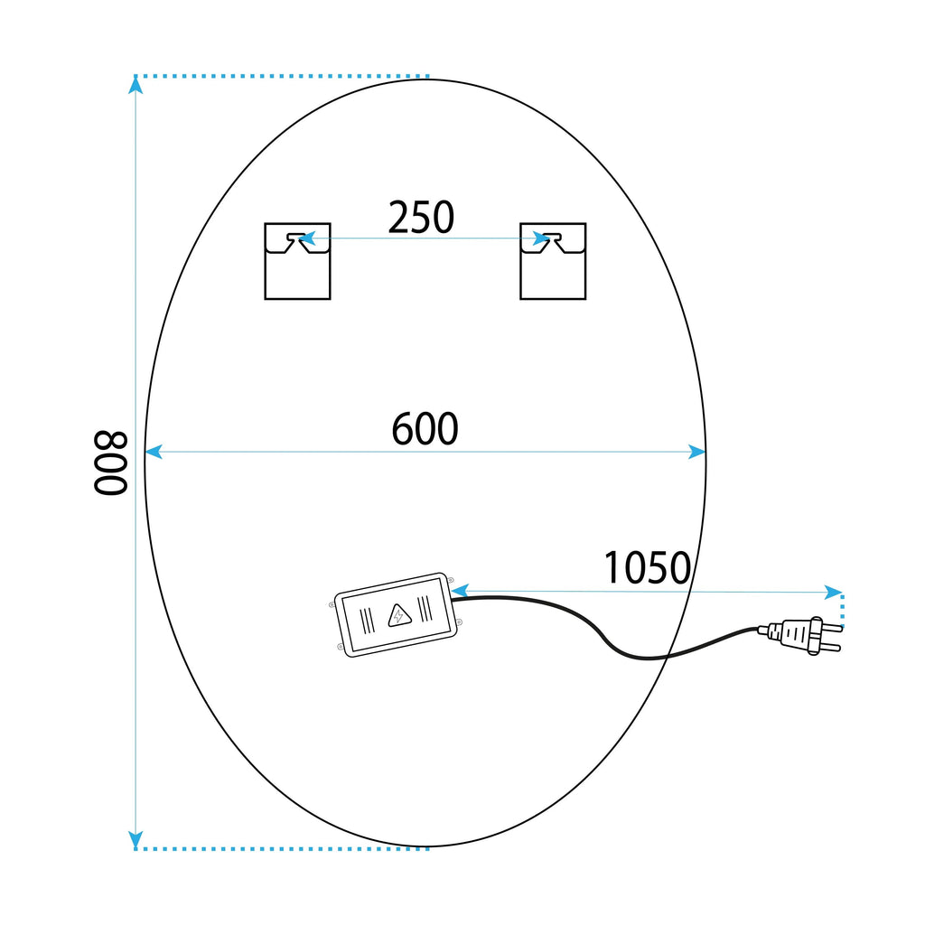 Zrkadlo LED 80x60 YH-3352  6