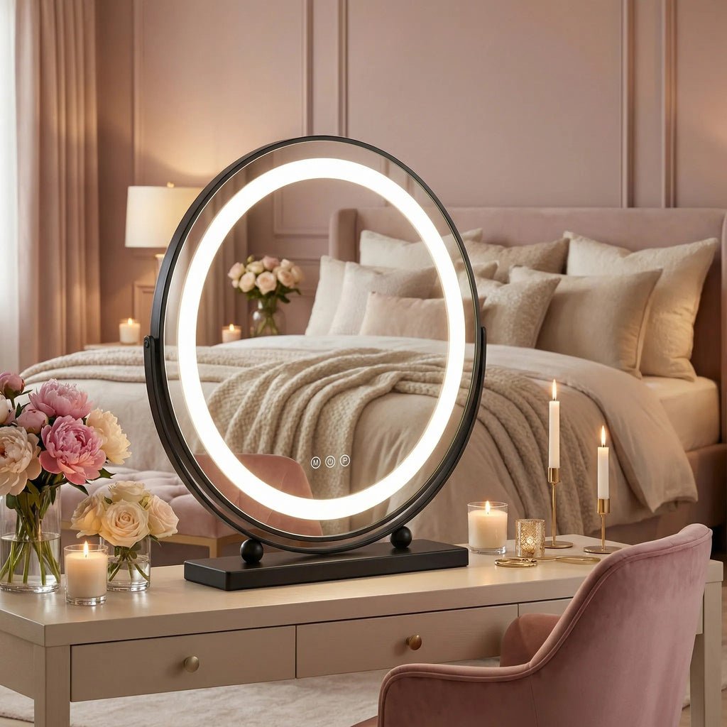 Zrkadlo LED MAKE-UP Black 40 cm  6