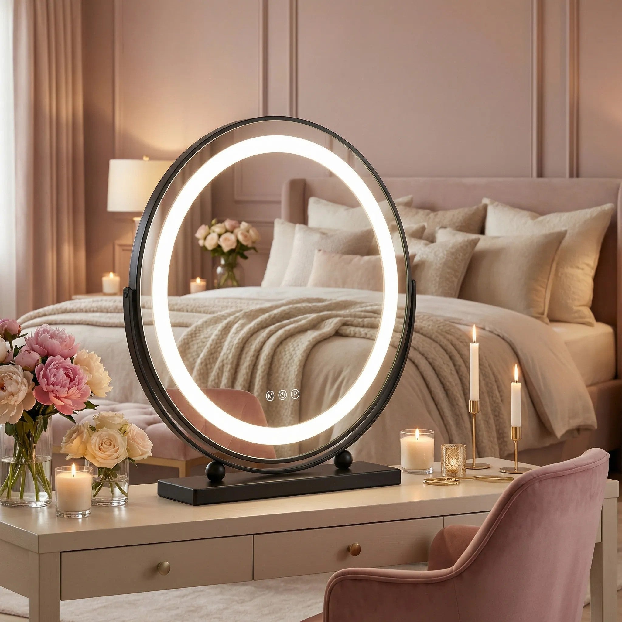 Zrkadlo LED MAKE-UP Black 40 cm  6