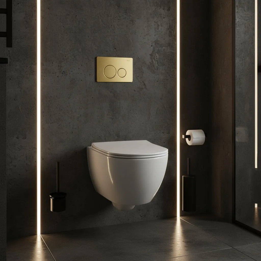 Ovládacie tlačidlo k podomietkovým systémom WC I K011A-Q Gold Brush  6
