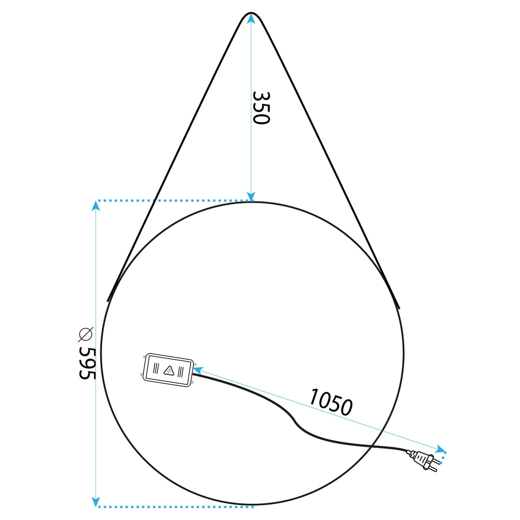 Zrkadlo LED 60cm YH-3339  6