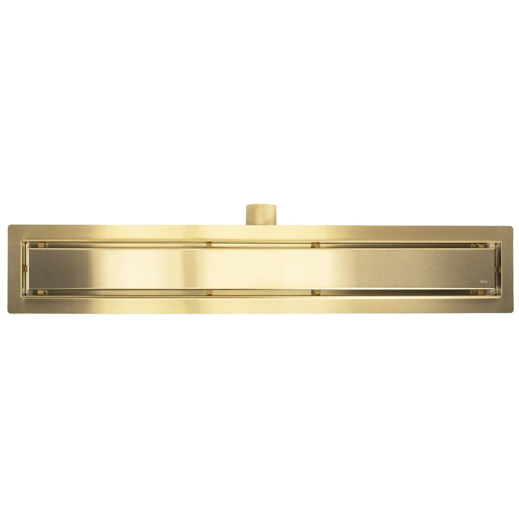 Odtokový žľab Rea Neox brush gold 90  6