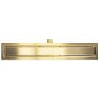 Odtokový žľab Rea Neox brush gold 90  6