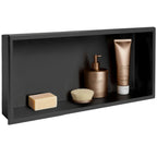 bathroom shelf 30x60 black matt  6