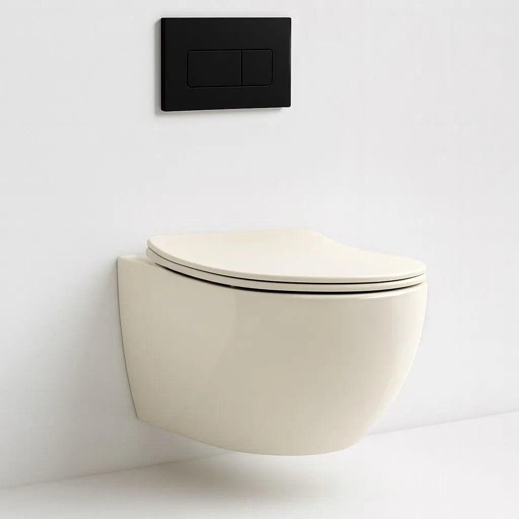 Závesná WC misa REA Carlo Mini Rimless Ecru  6