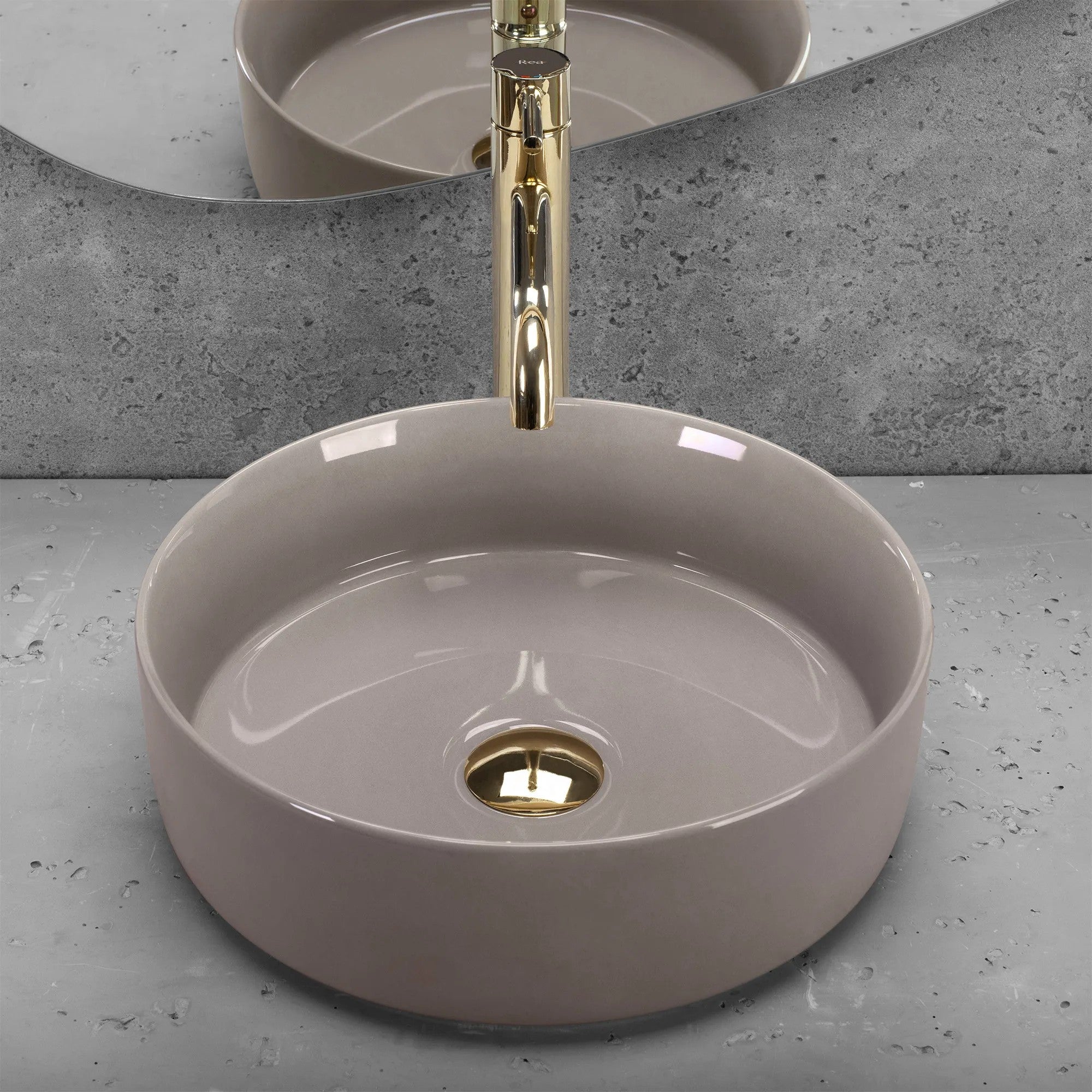 Umývadlo na dosku REA SAMI Beige Shiny  6