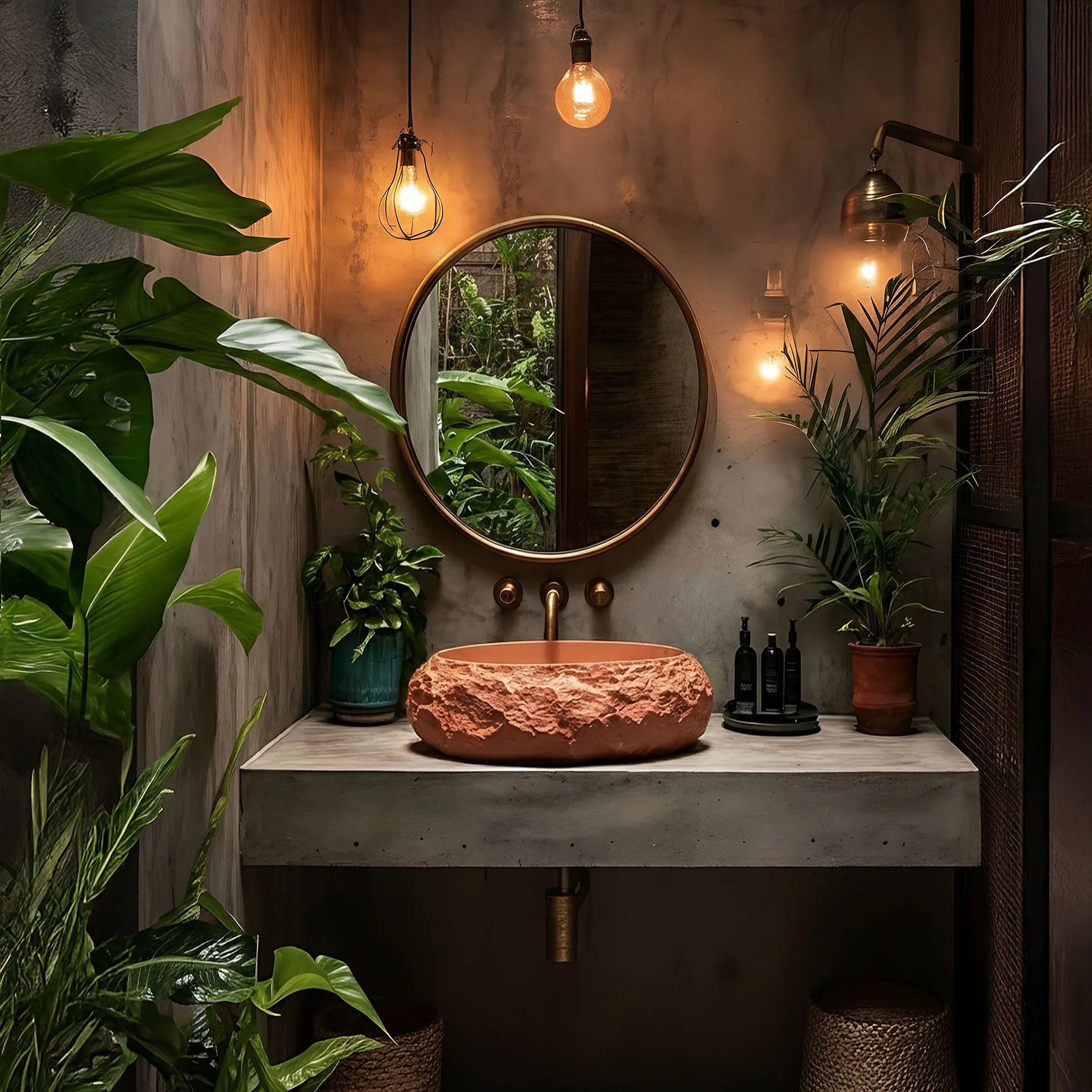 Umývadlo na dosku Mika Terracotta  6