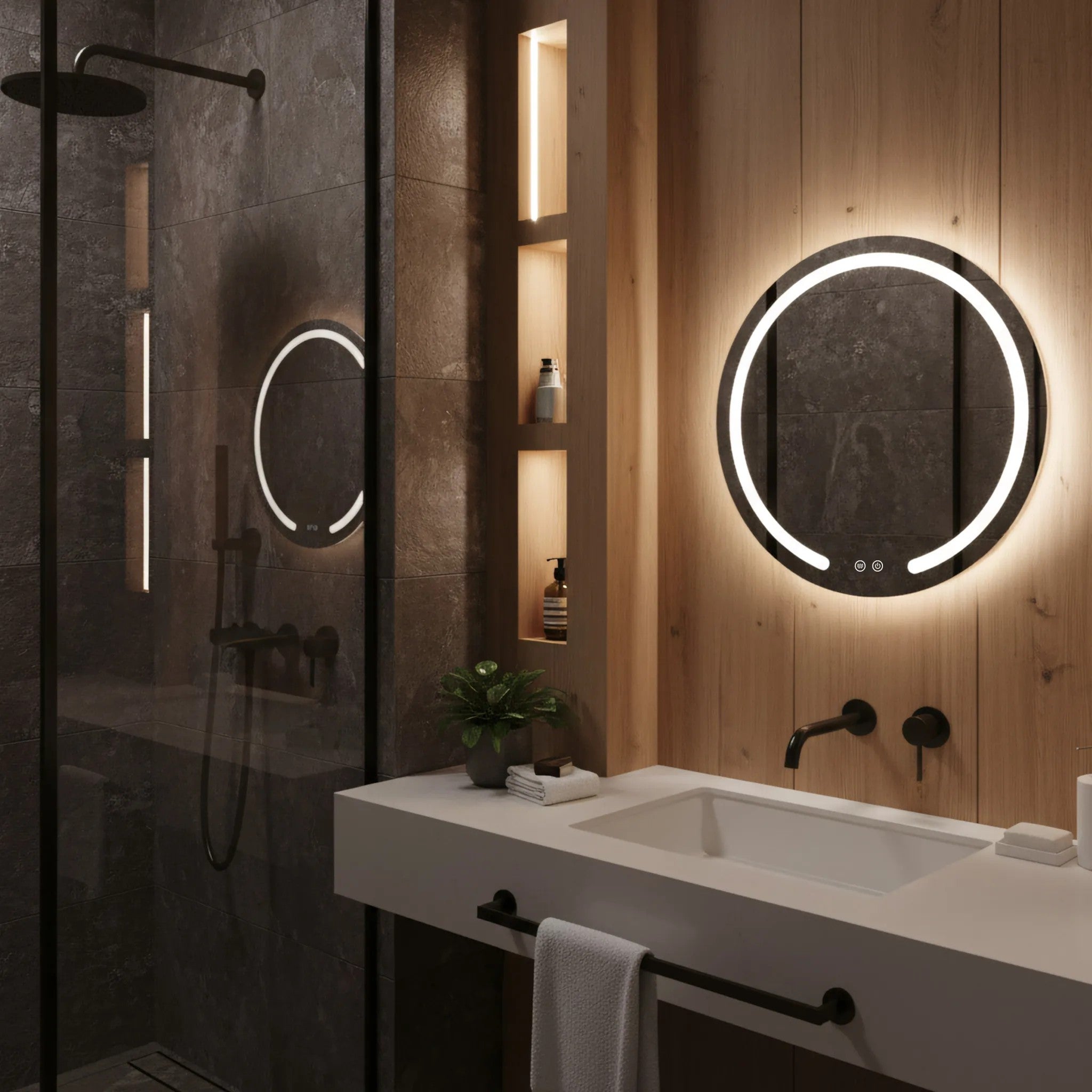 Zrkadlo LED 60cm Modern  6