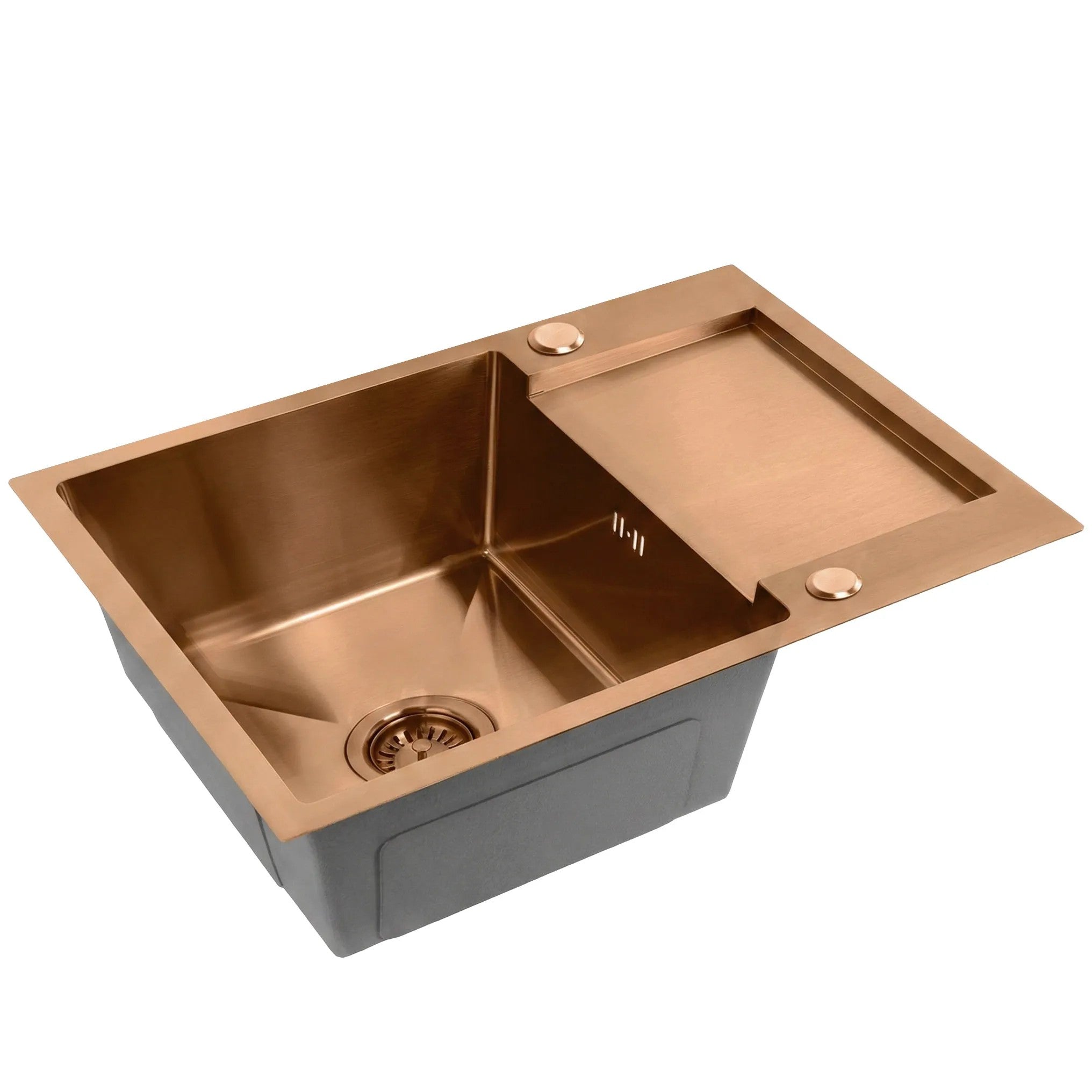 Oceľové umývadlo Paul BRUSH COPPER s kuchynskou batériou 6