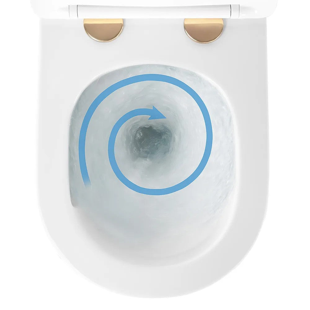 Závesné WC Rea Carlo Mini Tornado NFQ GOLD WHITE  6