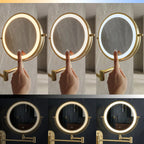 Zrkadlo LED Glow Brush Gold  6