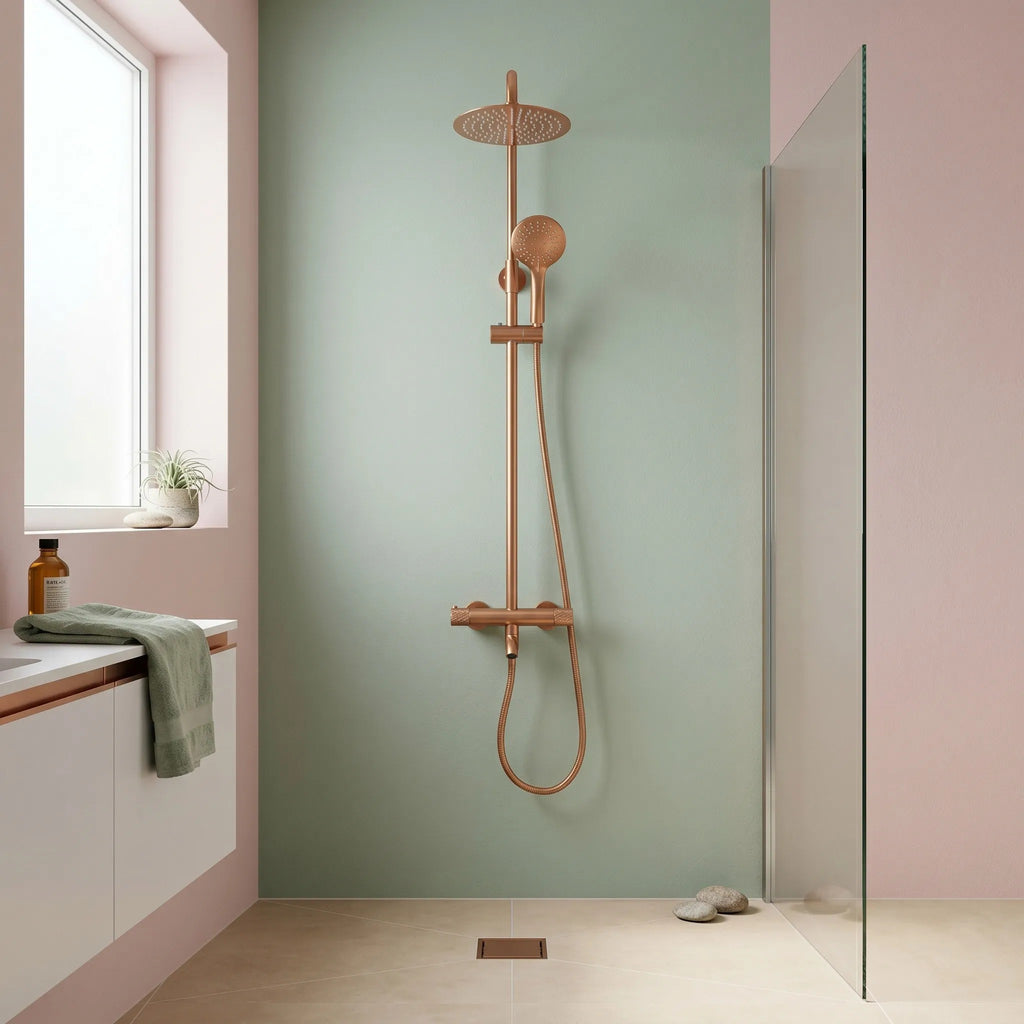 Sprchová sada s termostatom REA LUNGO Diamond - Copper Brush  6