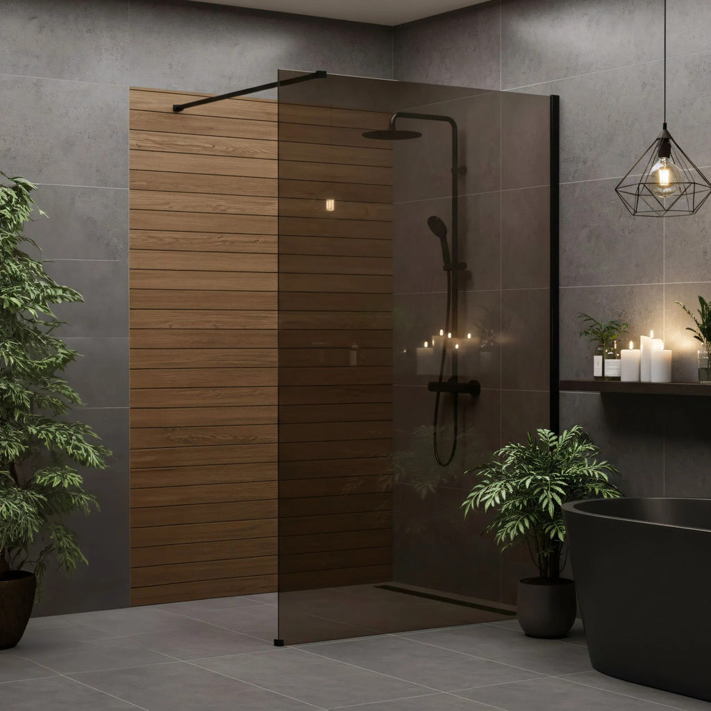 Sprchová zástena Rea Flexi Brown/ Black 90  6