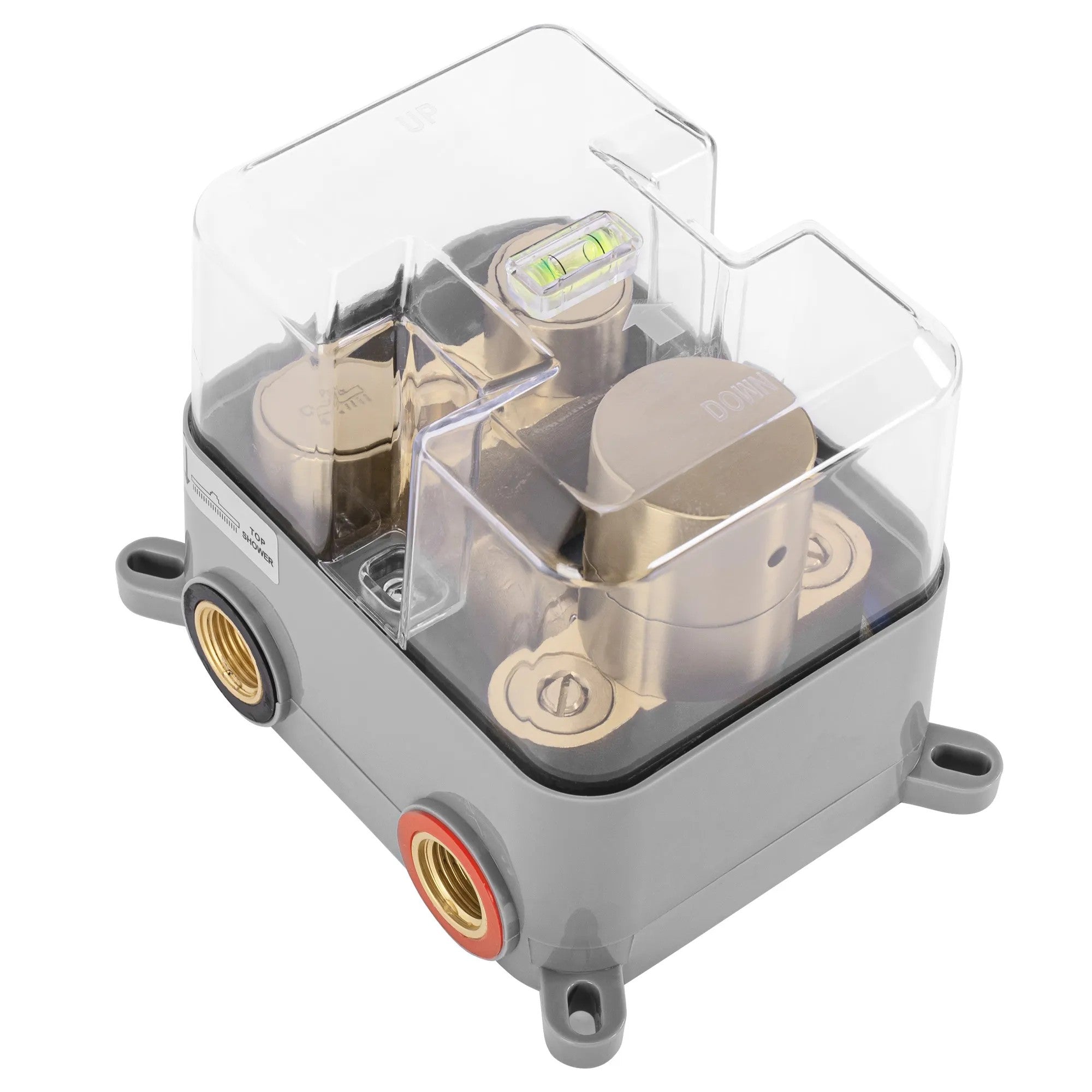 Podomietková sprchová sada LUNGO brúsené zlato + termostat + BOX  6