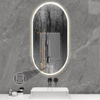 Zrkadlo LED OVL 50x100cm Brush Gold  6