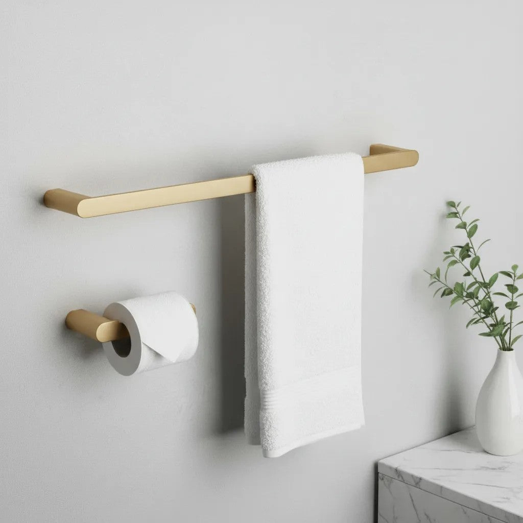 Sada kúpeľňových doplnkov Mati Brush Gold 4 kusy  6