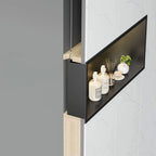 VSTAVANÁ KÚPEĽŇOVÁ POLICA LED 30x60 black  6