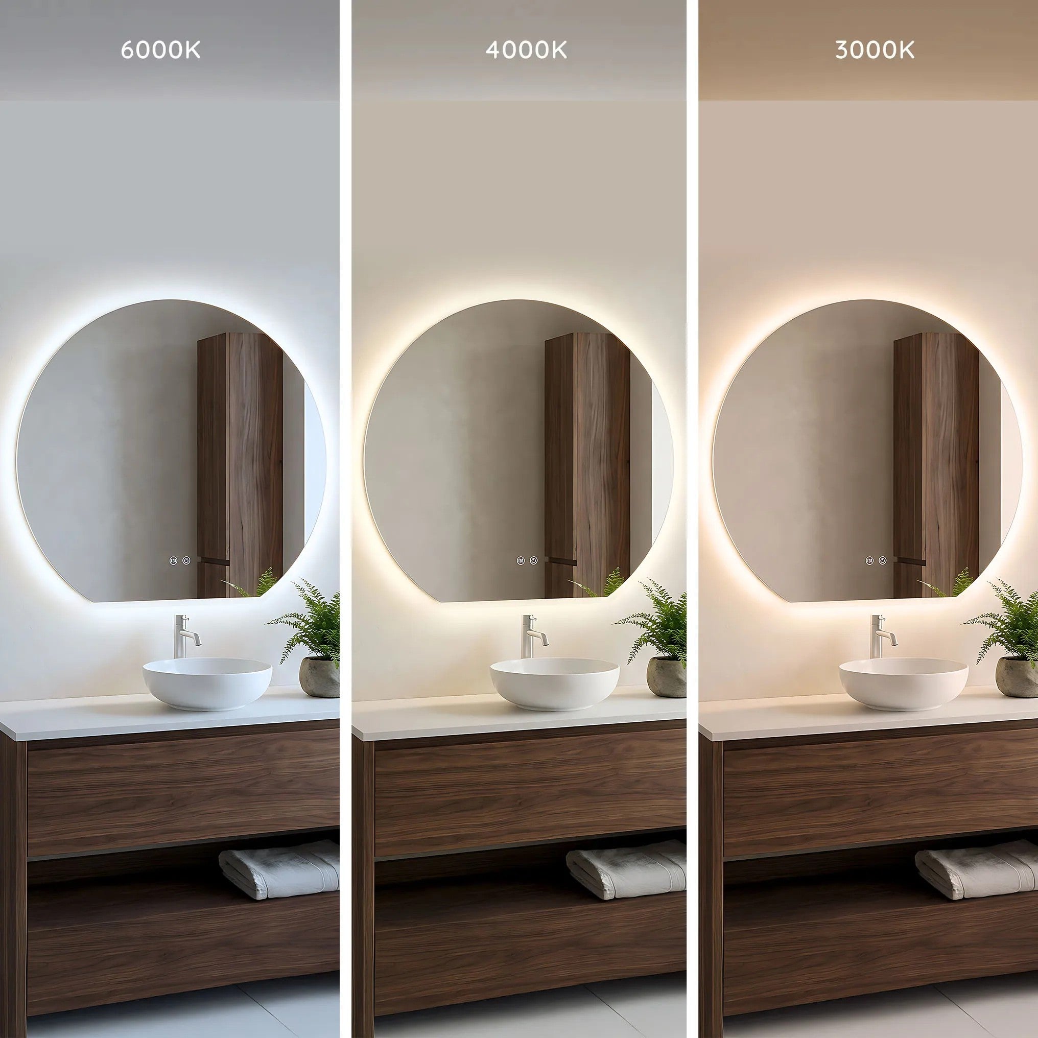 Zrkadlo LED 70cm Fabio  6