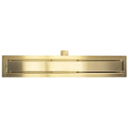 Odtokový žľab Rea Neox brush gold 70  6