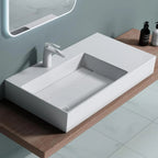 Umývadlo REA Archi 75 CM White na dosku - konglomerát  6