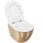 Závesná WC misa Carlo Flat - brúsené zlato  6