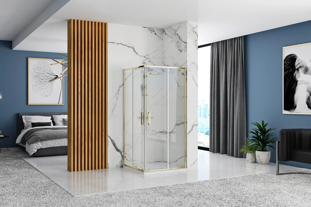 Sprchovací kút REA PUNTO 80x100 Gold S detským bazénom Savoy black 6