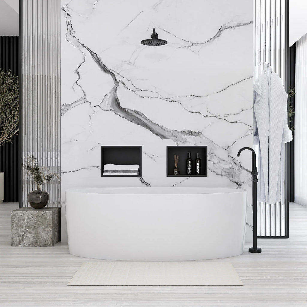 bathroom shelf 30x30 matte black  6