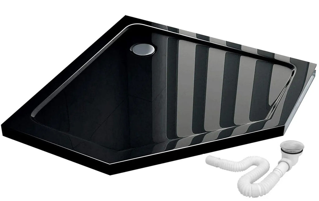 Sprchovací kút AXIN 90x90 - chróm S detským bazénom Diamond black 6