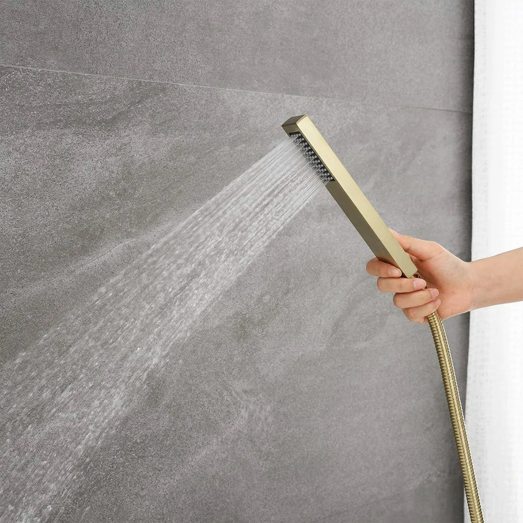 Voľne stojaca vaňová batéria REA CARAT - Gold Brush  6