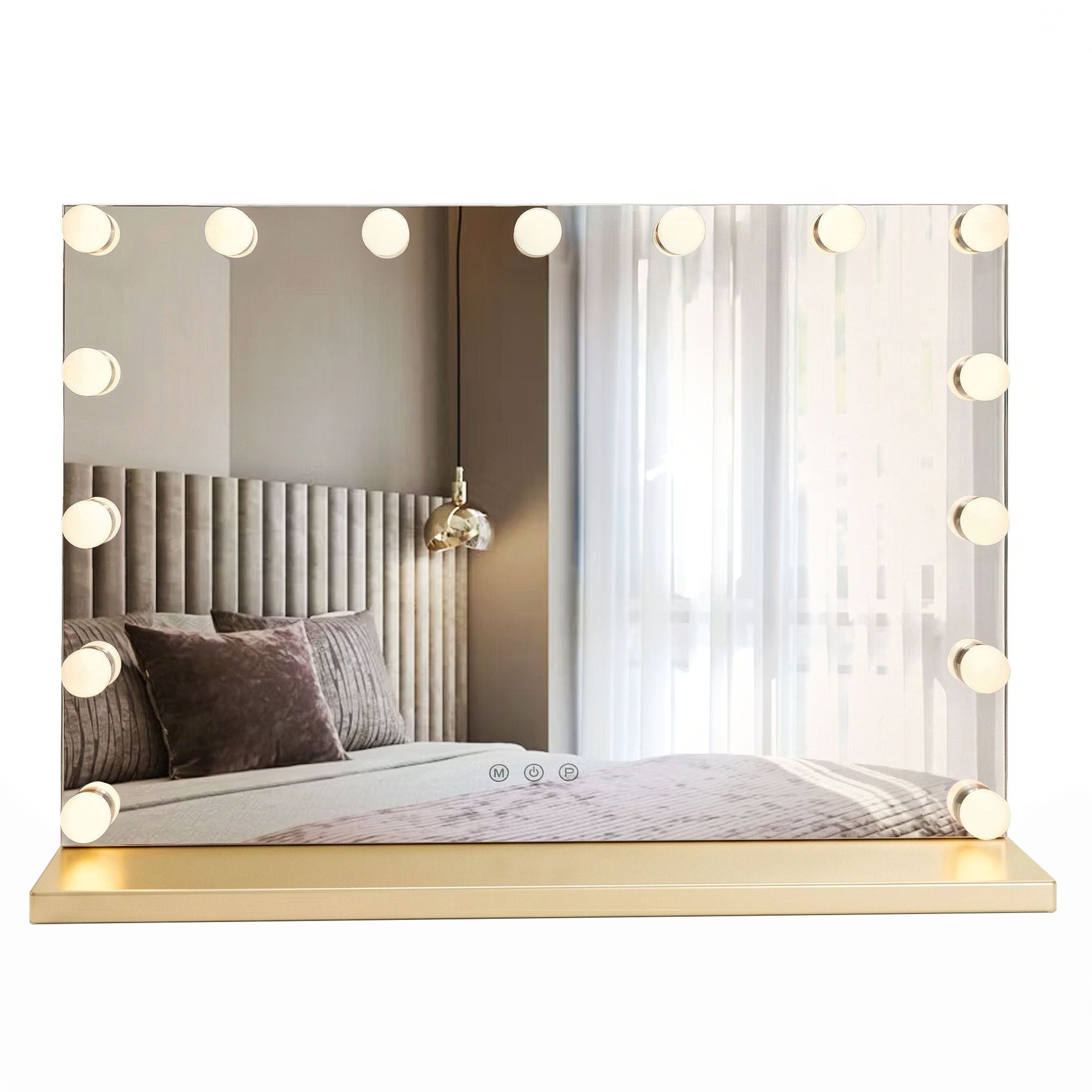 Zrkadlo LED HOLLYWOOD L.Gold 80x60  10