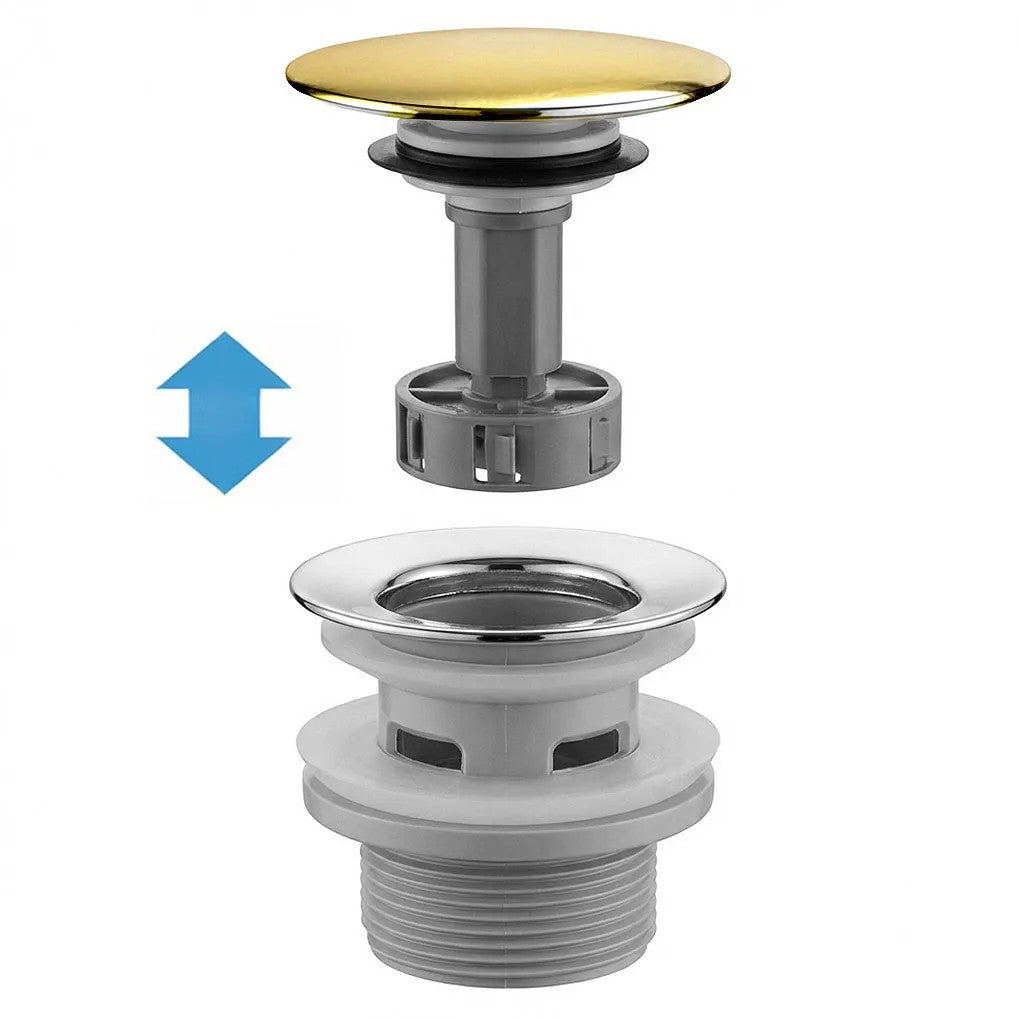 Umyvadlový sifon s univerzální výpustí click-clack REA Flow Gold  7