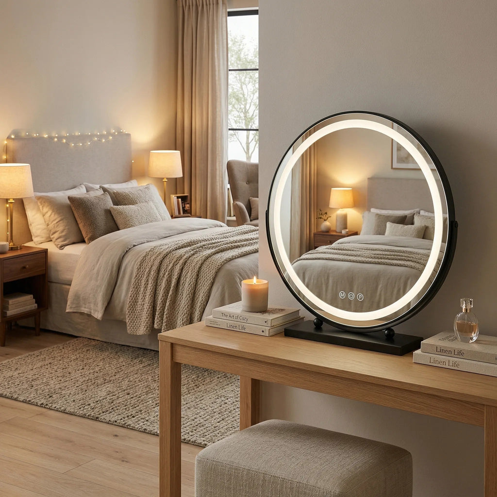 Zrkadlo LED MAKE-UP Black 50 cm  7