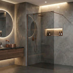 Sprchová zástena Rea Flexi Grey / Brush Copper 100  7