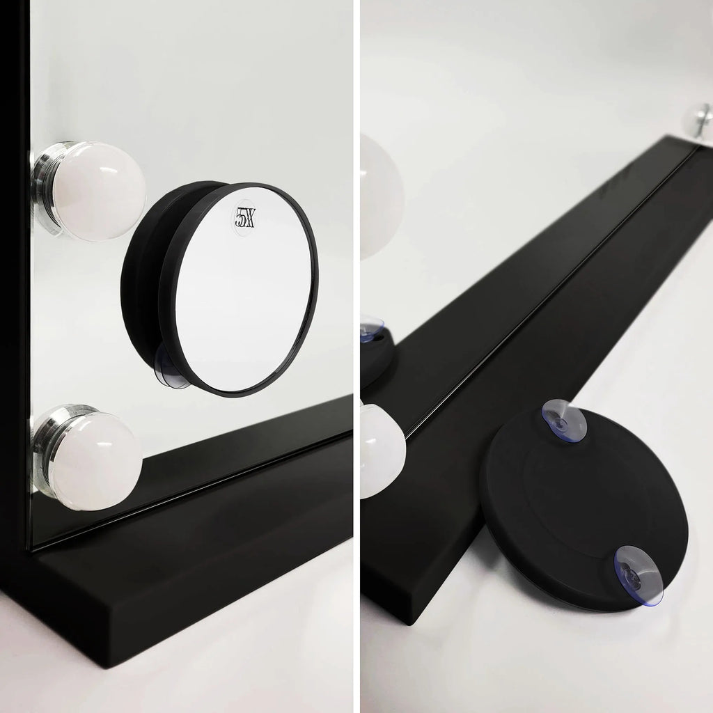 Zrkadlo LED HOLLYWOOD Black  7