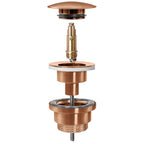 Umyvadlový sifon s univerzální výpustí click-clack - REA COPPER MAT  7